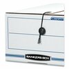 Bankers Box LIBERTY Plus HD Storage Box, Legal, 15.25"x24.13"x10.75", Wt/Blu, PK12 12112